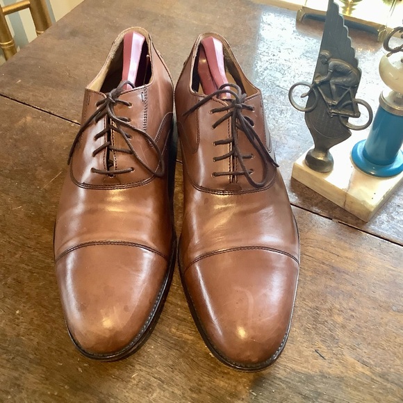 Johnston Murphy Cap Toe Oxford Leather Dress Shoes Sz 11 - Picture 2 of 8